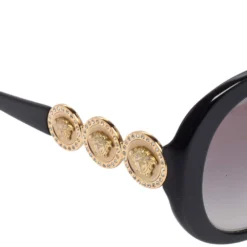 Versace Black Acetate 4256-B Medusa Embellished Gradient Oversized Sunglasses For Women -Versace Official Website luxury women versace used accessories p502188 009