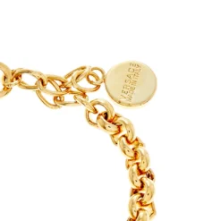 Versace Gold Tone Crystal Icon Medusa Bracelet For Women -Versace Official Website luxury women versace used accessories p506060 001