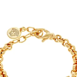 Versace Gold Tone Crystal Icon Medusa Bracelet For Women -Versace Official Website luxury women versace used accessories p506060 006