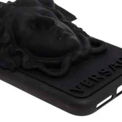 Versace Black Silicone Medusa IPhone X Cover For Women -Versace Official Website luxury women versace used accessories p526240 005