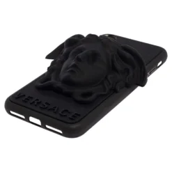 Versace Black Silicone Medusa IPhone X Cover For Women -Versace Official Website luxury women versace used accessories p526240 006