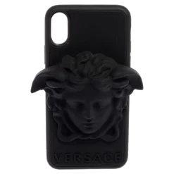 Versace Black Silicone Medusa IPhone X Cover For Women