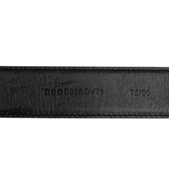 Versace Black Leather Crystal Embellished Logo Buckle Belt 75CM For Women -Versace Official Website luxury women versace used accessories p533059 004