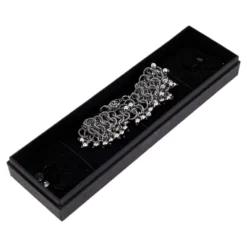 Versace Gunmetal Tone Triple Link Charm Bracelet For Women -Versace Official Website luxury women versace used accessories p533269 005