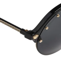 Versace Black/ Grey 4337 Round Sunglasses For Women -Versace Official Website luxury women versace used accessories p542694 005