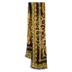 Versace Multicolor Baroque Printed Silk & Modal Scarf For Women