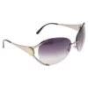 Versace Gunmetal/Blue Gradient 2107 Oversized Sunglasses For Women