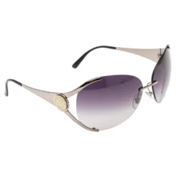 Versace Gunmetal/Blue Gradient 2107 Oversized Sunglasses For Women