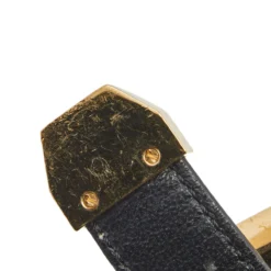 Versace Black Leather Gold Tone Medusa Icon Bracelet For Women -Versace Official Website luxury women versace used accessories p556948 002