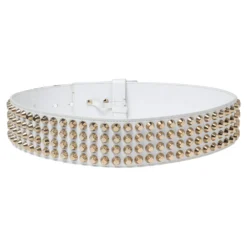 Versace White Studded Waist Belt 80CM For Women