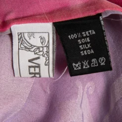 Versace Pink & Lavender Logo Fil Coupe Silk Scarf For Women -Versace Official Website luxury women versace used accessories p595328 005