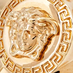 Versace Medusa Star Gold Tone Metal Brooch For Women -Versace Official Website luxury women versace used accessories p598853 004