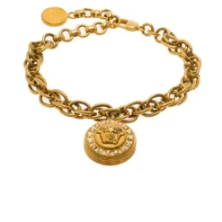 Versace Icon Medusa Gold Tone Bracelet For Women -Versace Official Website luxury women versace used accessories p60316 003