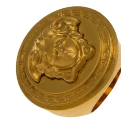 Versace Icon Medusa Gold Tone Ring Size 54.5 For Women -Versace Official Website luxury women versace used accessories p60958 004