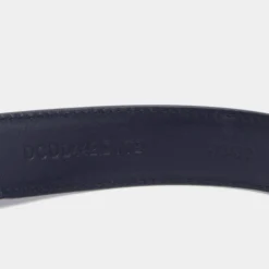 Versace Blue Leather Medusa Buckle Belt 80 CM For Women -Versace Official Website luxury women versace used accessories p621608 002