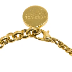 Versace Icon Medusa White Enamel Gold Tone Bracelet For Women -Versace Official Website luxury women versace used accessories p63639 005