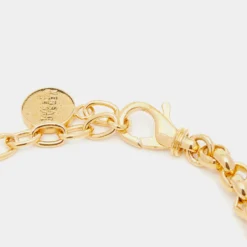Versace Gold Tone Greca Crystal Embellished Icon Medusa Bracelet For Women -Versace Official Website luxury women versace used accessories p649275 001