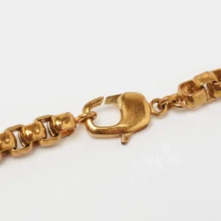 Versace Medusa Logo Medallion Gold Tone Chunky Pendant Necklace For Women -Versace Official Website luxury women versace used accessories p659699 004