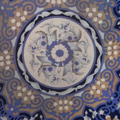 Versace Navy Blue Printed Silk Square Scarf For Women -Versace Official Website luxury women versace used accessories p671744 002