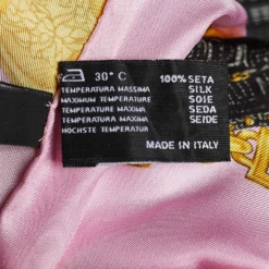 Versace Pink Bags & Chain Print Silk Scarf For Women -Versace Official Website luxury women versace used accessories p671843 004