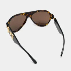 Versace Brown Havana/ Brown VE 4323 Medusa Oversized Sunglasses For Women -Versace Official Website luxury women versace used accessories p684557 003