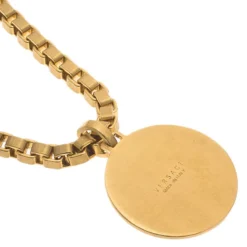 Versace Icon Medusa Gold Tone Pendant Necklace For Women -Versace Official Website luxury women versace used accessories p68621 004