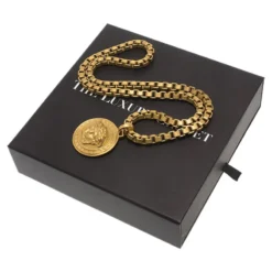 Versace Icon Medusa Gold Tone Pendant Necklace For Women -Versace Official Website luxury women versace used accessories p68621 005