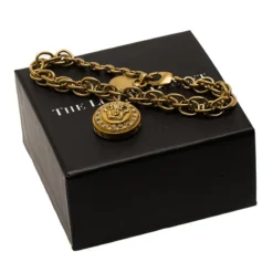 Versace Icon Medusa Crystal Studded Gold Tone Bracelet For Women 11 Versace Icon Medusa Crystal Studded Gold Tone Bracelet For Women -Versace Official Website luxury women versace used accessories p73522 006