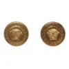 Versace Medusa Medallion Gold Tone Clip-on Stud Earrings For Women