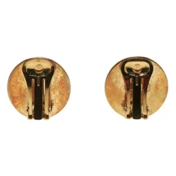Versace Medusa Medallion Gold Tone Clip-on Stud Earrings For Women -Versace Official Website luxury women versace used accessories p90013 003