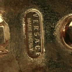 Versace Medusa Medallion Gold Tone Clip-on Stud Earrings For Women -Versace Official Website luxury women versace used accessories p90013 004