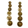 Versace Medusa Gold Tone Drop Earrings For Women