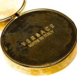 Versace Medusa Gold Tone Drop Earrings For Women -Versace Official Website luxury women versace used accessories p94345 004