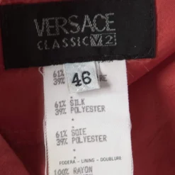 Versace Classic Vintage Orange Floral Print Buckle Detail Draped Halter Dress L For Women -Versace Official Website luxury women versace used clothes p113009 0005