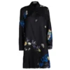 Versace Black Snail Print Long Sleeve Button Front Shirt L For Women