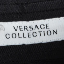 Versace Black Snail Print Long Sleeve Button Front Shirt L For Women -Versace Official Website luxury women versace used clothes p114118 0005