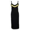Versace Collection Black Knit Contrast Trim Logo Buckle Detail Sleeveless Dress M For Women