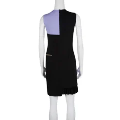 Versace Colorblock Ruffle Bottom Hem Detail Sleeveless Dress S For Women -Versace Official Website luxury women versace used clothes p125131 0003
