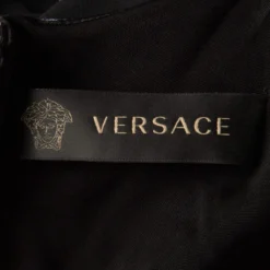 Versace Colorblock Ruffle Bottom Hem Detail Sleeveless Dress S For Women -Versace Official Website luxury women versace used clothes p125131 0005