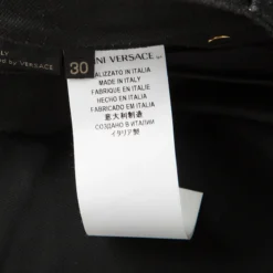 Versace Black Denim Knit Paneled Skinny Jeans M For Women -Versace Official Website luxury women versace used clothes p129554 006