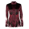 Versace Multicolor Printed Silk Long Sleeve Blouse M For Women