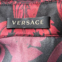 Versace Multicolor Printed Silk Long Sleeve Blouse M For Women -Versace Official Website luxury women versace used clothes p129691 005