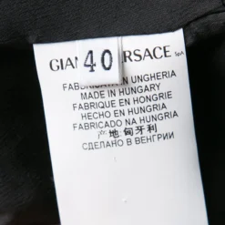 Versace Collection Navy Blue Contrast Panel Buckle Detail Blazer S For Women -Versace Official Website luxury women versace used clothes p139643 006