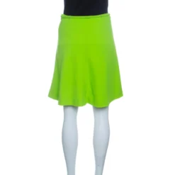 Gianni Versace Green Belted Mini Skirt M For Women -Versace Official Website luxury women versace used clothes p141942 0003