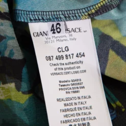 Versace Collection Multicolor Printed Cape Style Halter Top L For Women -Versace Official Website luxury women versace used clothes p150975 006