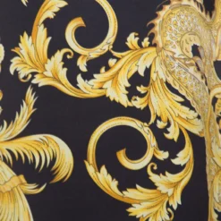 Versace Black Scarf Printed Silk Satin Sleeveless Mini Dress S For Women -Versace Official Website luxury women versace used clothes p154857 0004