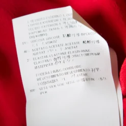 Versace Red Asymmetric Draped Hem Choker Neck Sheath Dress S For Women -Versace Official Website luxury women versace used clothes p156176 0007