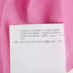 Versace Collection Pink Sheer Silk Smocked Off Shoulder Long Sleeve Blouse L For Women -Versace Official Website luxury women versace used clothes p156718 0007