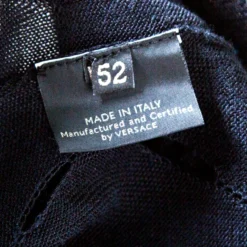 Versace Black Pointelle Knit Button Front Long Sleeve Cardigan XL For Women -Versace Official Website luxury women versace used clothes p161296 0006