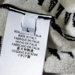 Versace Collection Monochrome Patterned Jacquard Shoulder Zip Detail Sweater L For Women -Versace Official Website luxury women versace used clothes p162697 002